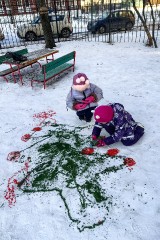 Рисуем на снегу!!!